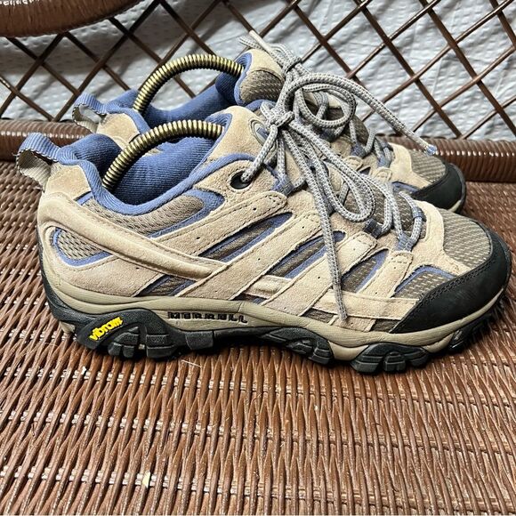 Merrill Moab 2 Ventilator Leather/Mesh Vibram Hiking Shoes Size 8.5 - Picture 7 of 8